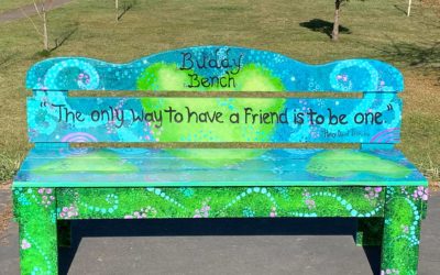 New Buddy Bench for the Hayhurst Playground