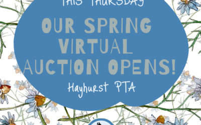 The Spring Virtual Auction for the Hayhurst PTA Opens Thursday, April 28th at Noon
